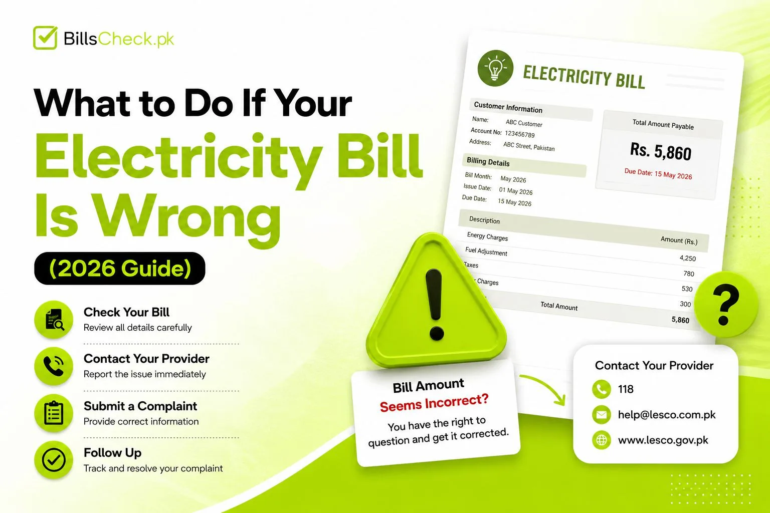 What to Do If Your Electricity Bill Is Wrong (2026 Guide)